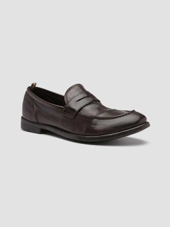 Officine Creative Loafers ARC 509 Ebano Brown Leather Penny Loafers 8211 Men Officine Creative Loafers ARC 509 Ebano Brown Leather Penny Loafers 8211 Men