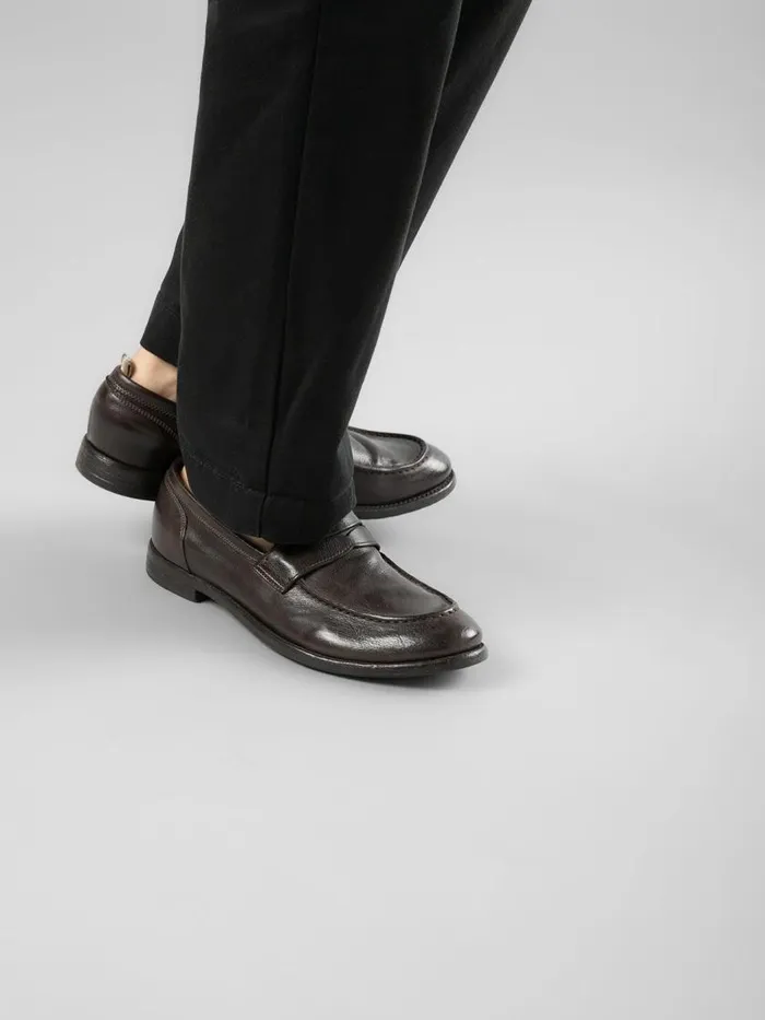 Officine Creative Loafers ARC 509 Ebano Brown Leather Penny Loafers 8211 Men Officine Creative Loafers ARC 509 Ebano Brown Leather Penny Loafers 8211 Men