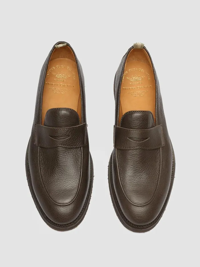 Officine Creative Loafers OPERA FLEXI 101 Ebano Brown Leather Penny Loafers 8211 Men