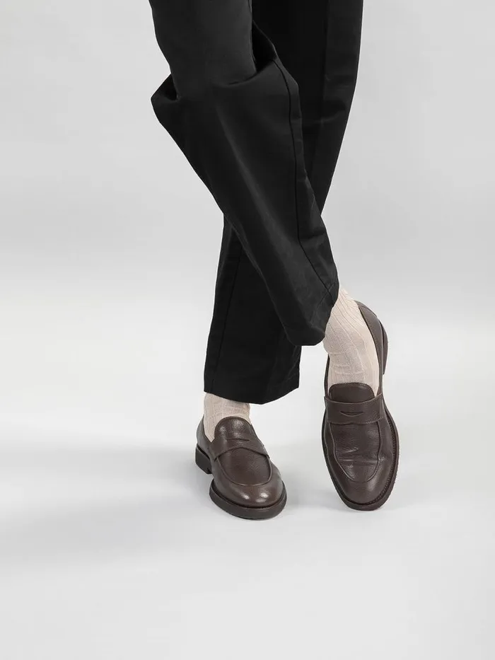 Officine Creative Loafers OPERA FLEXI 101 Ebano Brown Leather Penny Loafers 8211 Men
