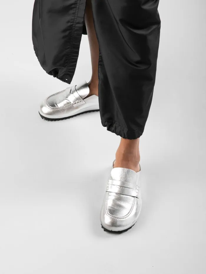 Officine Creative Mules PELAGIE 009 Argento Grey Leather Mules 8211 Women