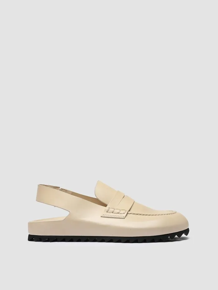 Officine Creative Mules PELAGIE 015 Tart Ivory Leather Sandals 8211 Women