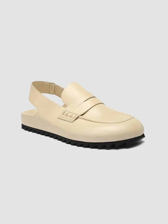 Officine Creative Mules PELAGIE 015 Tart Ivory Leather Sandals 8211 Women