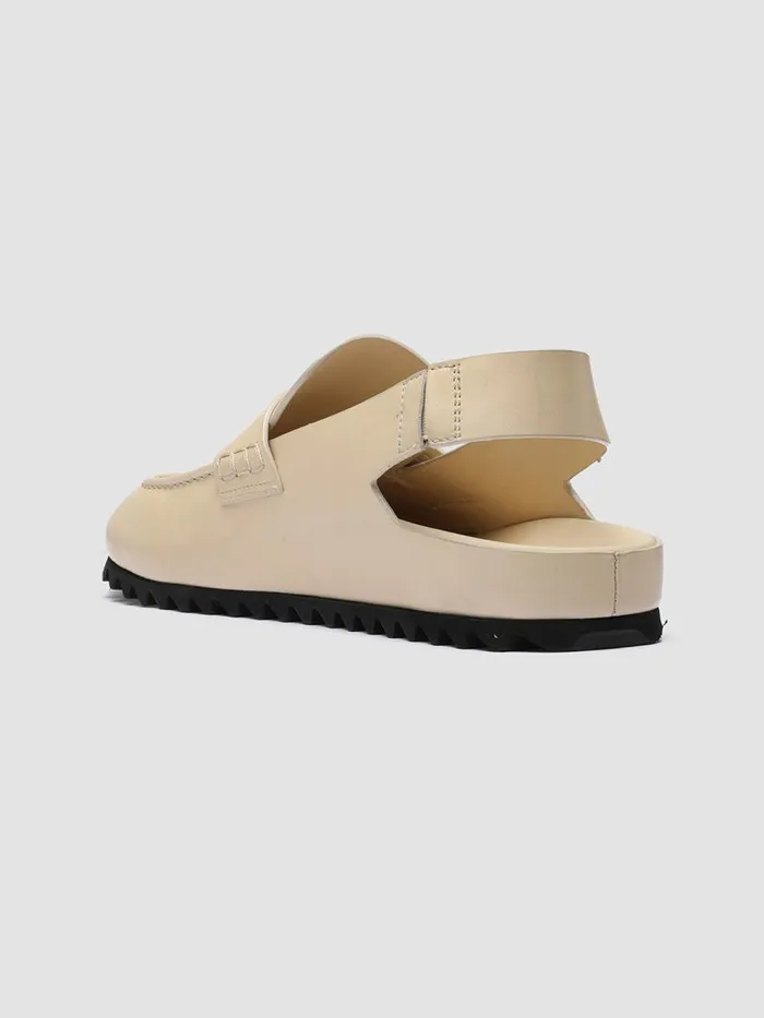 Officine Creative Mules PELAGIE 015 Tart Ivory Leather Sandals 8211 Women
