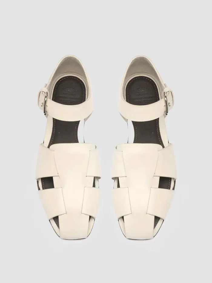 Officine Creative Sandals CUBA 003 Nebbia White Leather Sandals 8211 Women