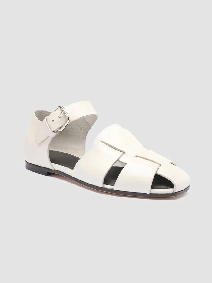 Officine Creative Sandals CUBA 003 Nebbia White Leather Sandals 8211 Women