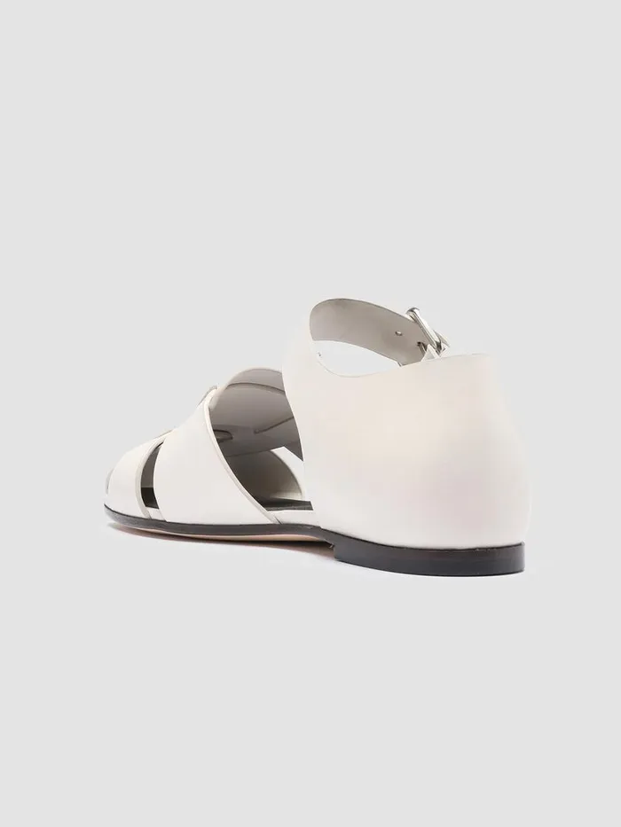 Officine Creative Sandals CUBA 003 Nebbia White Leather Sandals 8211 Women