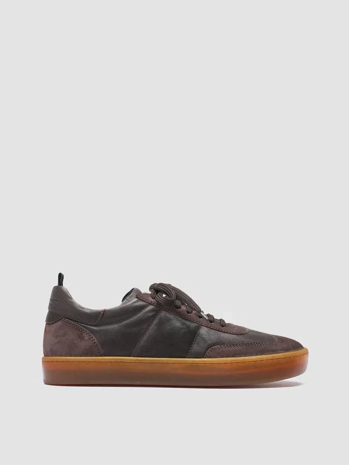 Officine Creative Sneakers KOMBINED 001 Chocolate Brown Leather Sneakers Latex Sole 8211 Men Officine Creative Sneakers KOMBINED 001 Chocolate Brown Leather Sneakers Latex Sole 8211 Men