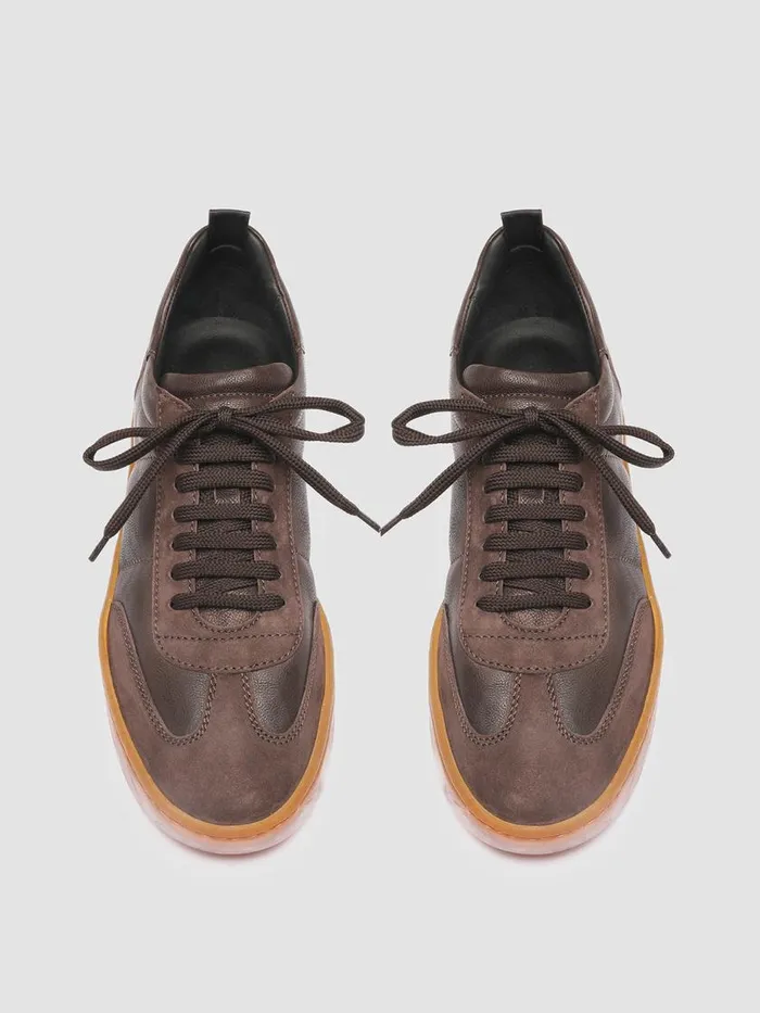 Officine Creative Sneakers KOMBINED 001 Chocolate Brown Leather Sneakers Latex Sole 8211 Men Officine Creative Sneakers KOMBINED 001 Chocolate Brown Leather Sneakers Latex Sole 8211 Men