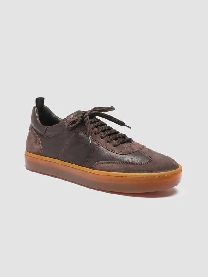 Officine Creative Sneakers KOMBINED 001 Chocolate Brown Leather Sneakers Latex Sole 8211 Men Officine Creative Sneakers KOMBINED 001 Chocolate Brown Leather Sneakers Latex Sole 8211 Men