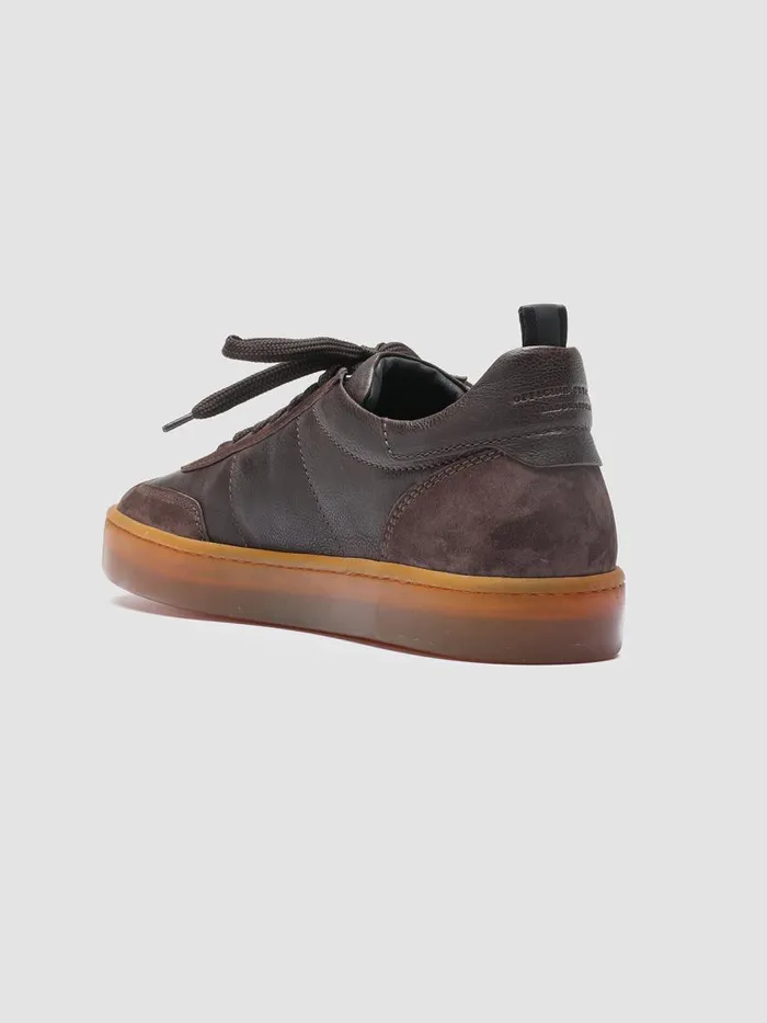 Officine Creative Sneakers KOMBINED 001 Chocolate Brown Leather Sneakers Latex Sole 8211 Men Officine Creative Sneakers KOMBINED 001 Chocolate Brown Leather Sneakers Latex Sole 8211 Men