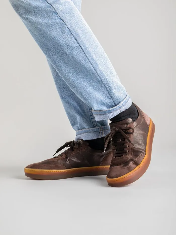 Officine Creative Sneakers KOMBINED 001 Chocolate Brown Leather Sneakers Latex Sole 8211 Men Officine Creative Sneakers KOMBINED 001 Chocolate Brown Leather Sneakers Latex Sole 8211 Men
