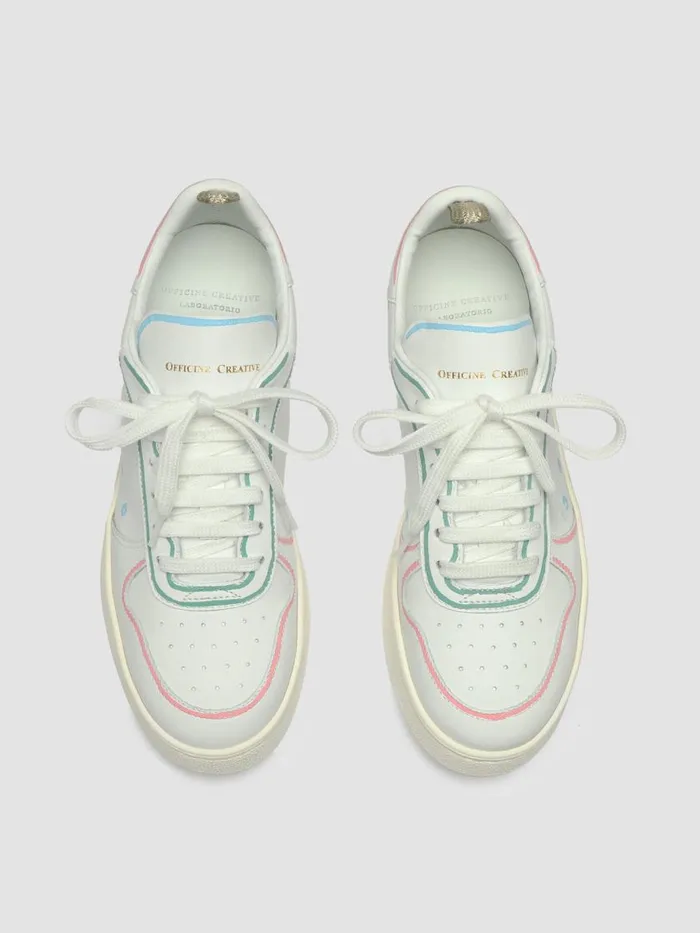 Officine Creative Sneakers MOWER 110 Profile Pastel White Leather Sneakers 8211 Women Officine Creative Sneakers MOWER 110 Profile Pastel White Leather Sneakers 8211 Women