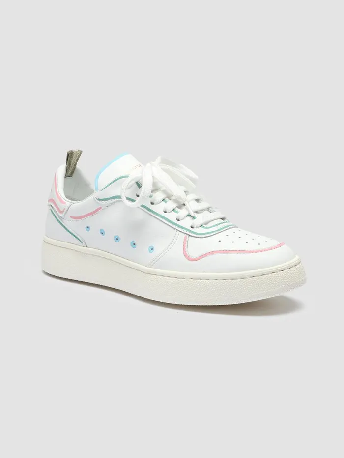Officine Creative Sneakers MOWER 110 Profile Pastel White Leather Sneakers 8211 Women Officine Creative Sneakers MOWER 110 Profile Pastel White Leather Sneakers 8211 Women