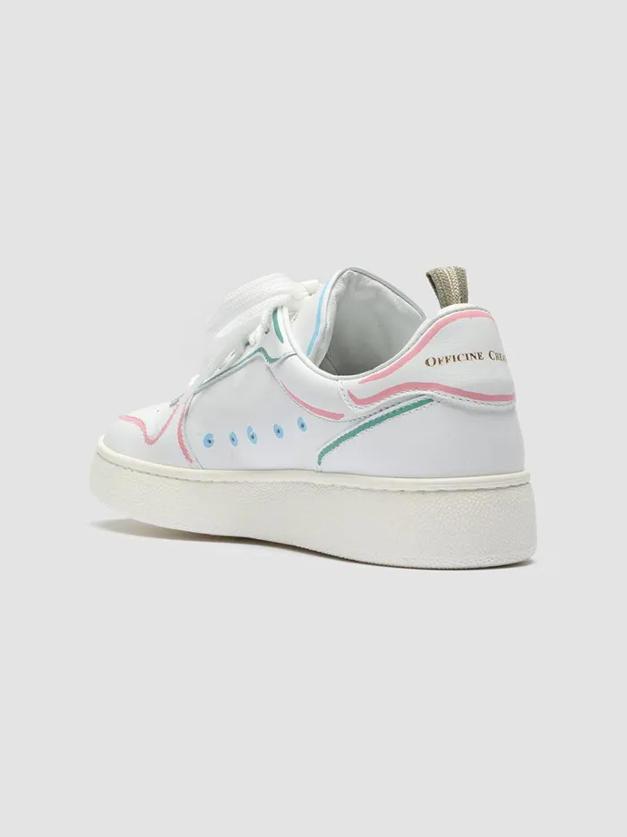 Officine Creative Sneakers MOWER 110 Profile Pastel White Leather Sneakers 8211 Women Officine Creative Sneakers MOWER 110 Profile Pastel White Leather Sneakers 8211 Women