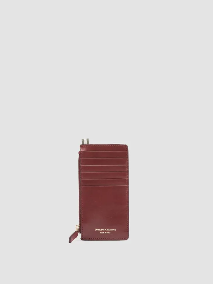 Officine Creative Wallets JULIET 03 Burgundy Burgundy Leather Card Holder 8211 Women