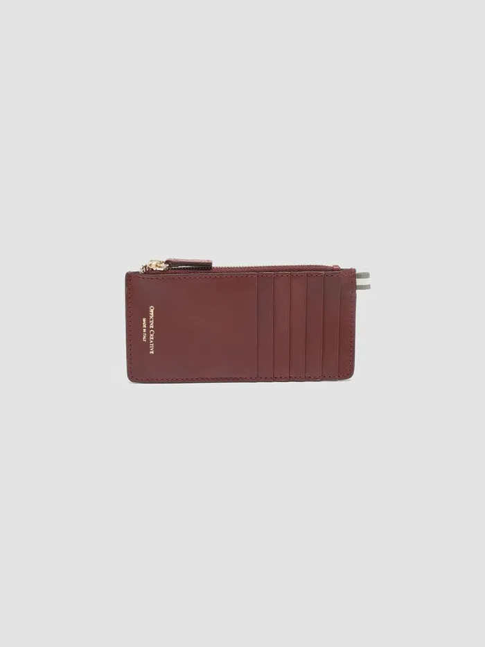 Officine Creative Wallets JULIET 03 Burgundy Burgundy Leather Card Holder 8211 Women Officine Creative Wallets JULIET 03 Burgundy Burgundy Leather Card Holder 8211 Women