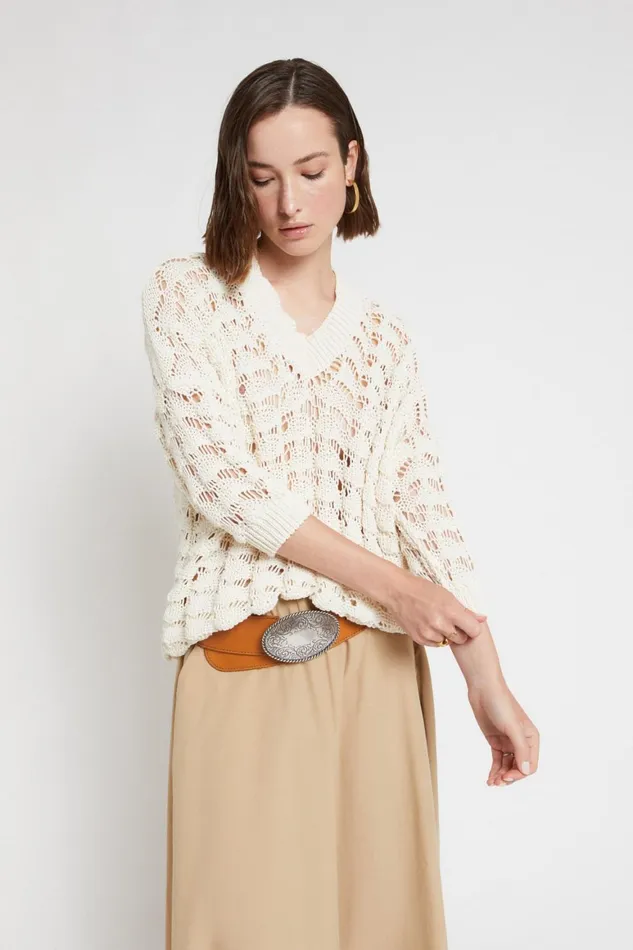 Ottod039Ame Crochet Sweater Women Knitwear