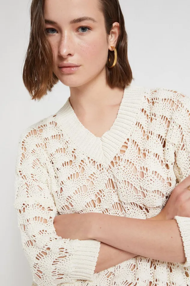 Ottod039Ame Crochet Sweater Women Knitwear