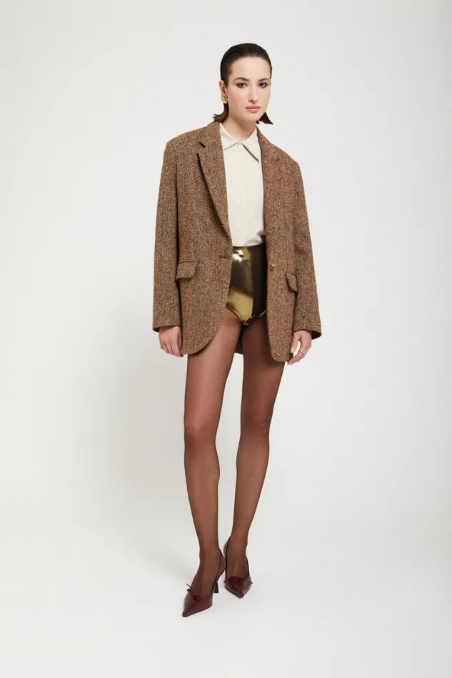 Ottod039Ame Lined Jacket With 1 Button Women Blazers and Jackets