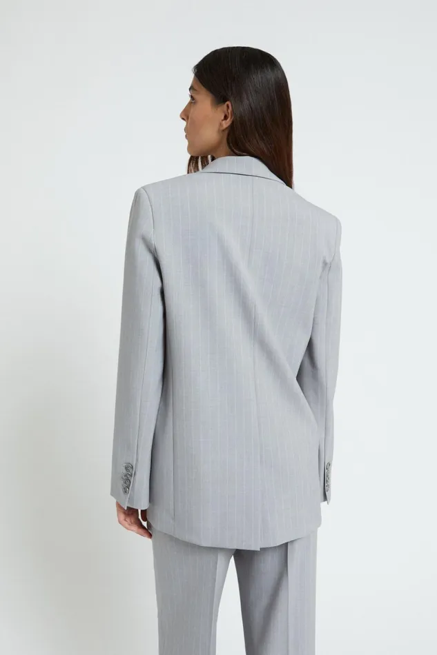 Ottod039Ame Onebutton Pinstriped Jacked Women Blazers and Jackets