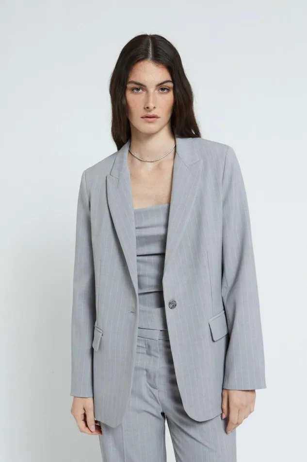 Ottod039Ame Onebutton Pinstriped Jacked Women Blazers and Jackets