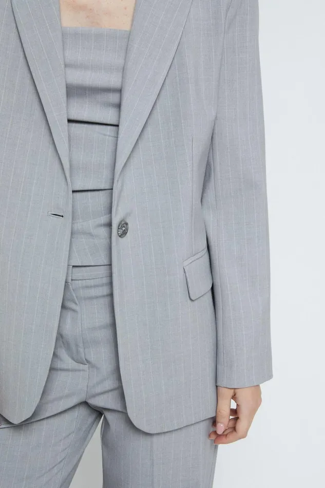 Ottod039Ame Onebutton Pinstriped Jacked Women Blazers and Jackets