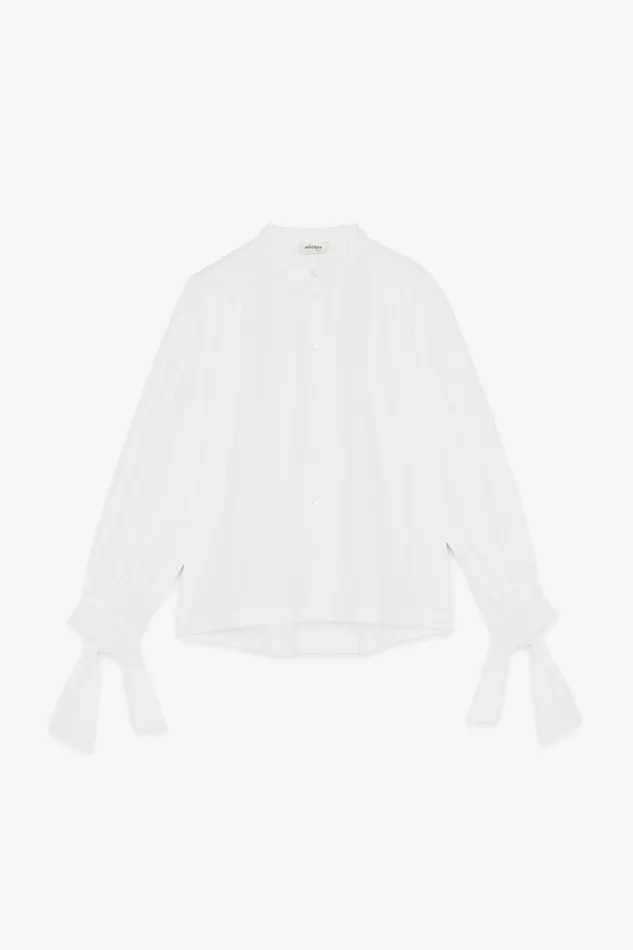 Ottod039Ame Poplin Shirt With Mandarin Collar Women Shirts and Blouses