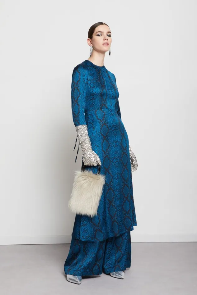Ottod039Ame Printed Viscose Dress With Open Back Women Dresses