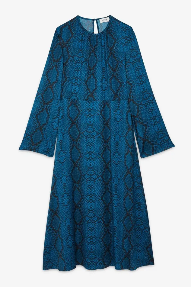Ottod039Ame Printed Viscose Dress With Open Back Women Dresses