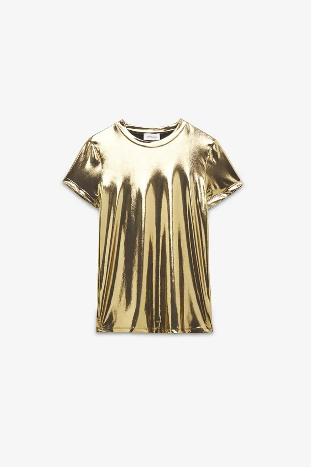 Ottod039Ame Tshirt Vinyl Effect Women TShirts and Tops