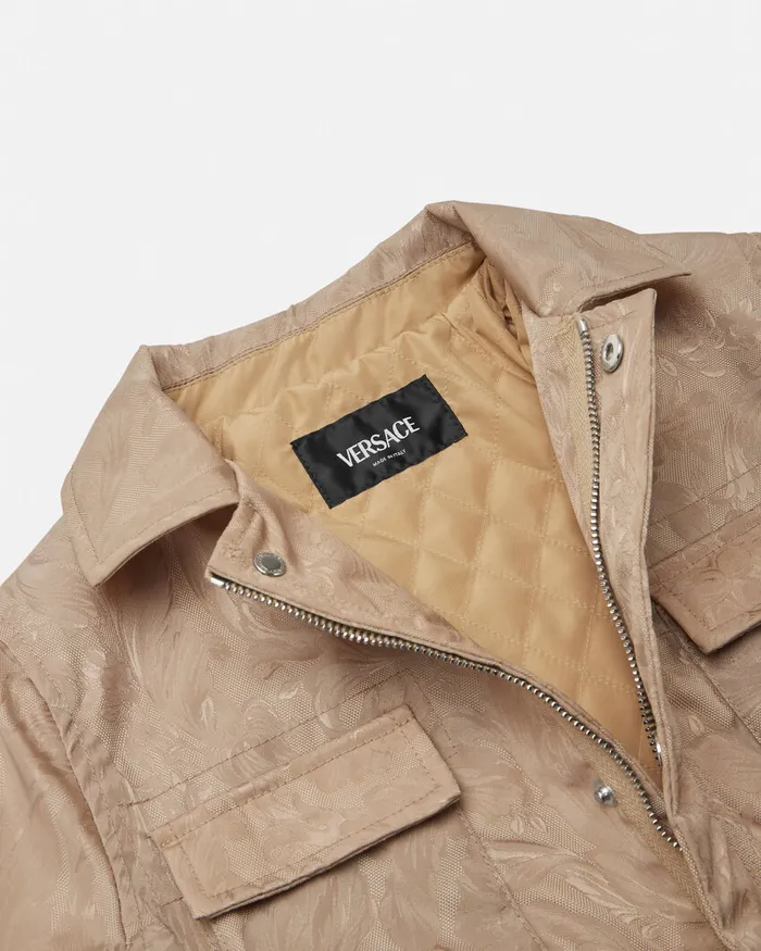 Outerwear and Jackets Kids Versace Barocco Jacquard Jacket Beige