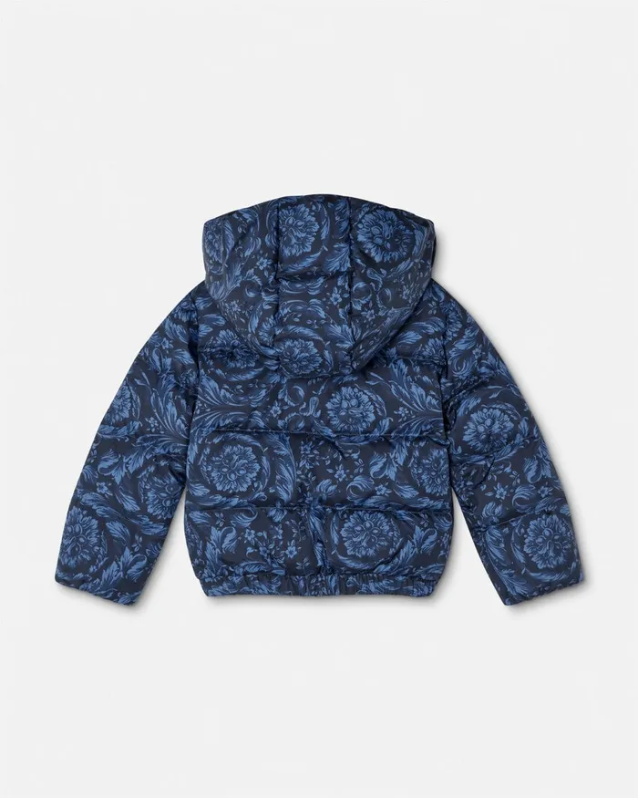 Outerwear Kids Versace Barocco Baby Puffer Jacket Blueprint