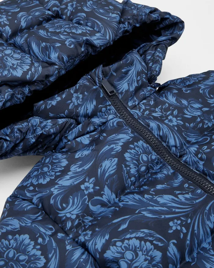 Outerwear Kids Versace Barocco Baby Puffer Jacket Blueprint