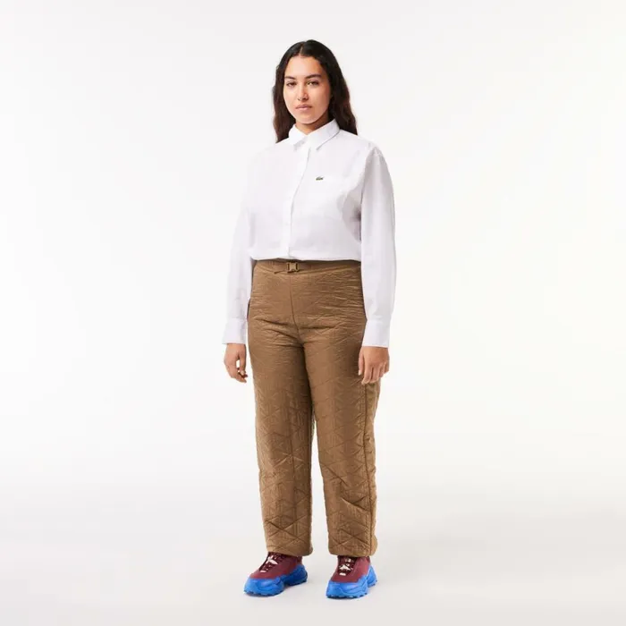Pants and Leggings Women Lacoste Women039s Monogram Motif Sweatpants Brown Six