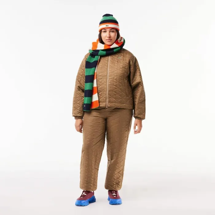 Pants and Leggings Women Lacoste Women039s Monogram Motif Sweatpants Brown Six