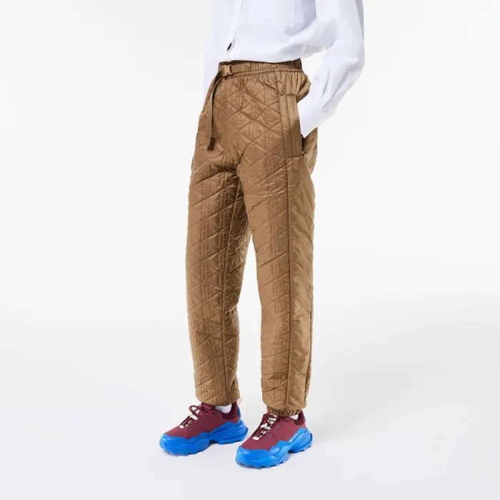 Pants and Leggings Women Lacoste Women039s Monogram Motif Sweatpants Brown Six