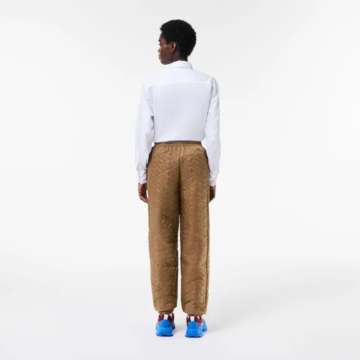 Pants and Leggings Women Lacoste Women039s Monogram Motif Sweatpants Brown Six