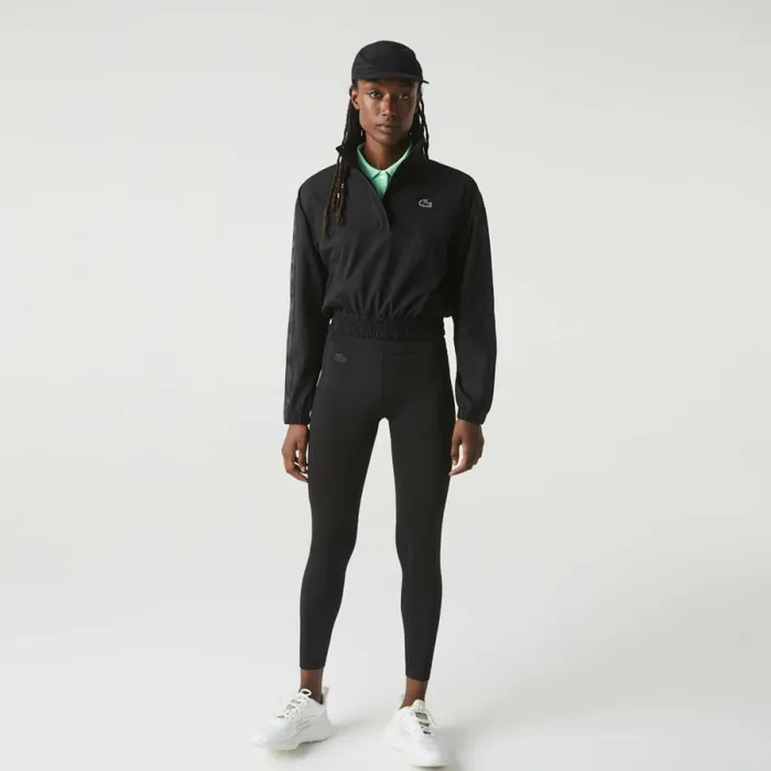 Pants and Leggings Women Lacoste Women039s SPORT Colorblock Knit Effect Leggings Black 8vm
