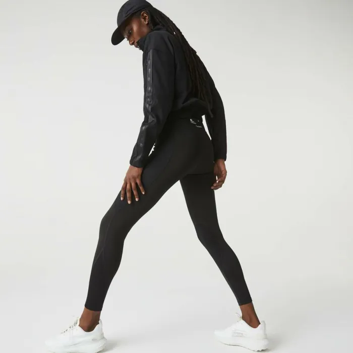 Pants and Leggings Women Lacoste Women039s SPORT Colorblock Knit Effect Leggings Black 8vm