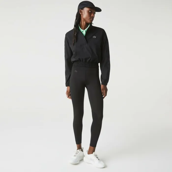 Pants and Leggings Women Lacoste Women039s SPORT Colorblock Knit Effect Leggings Black 8vm