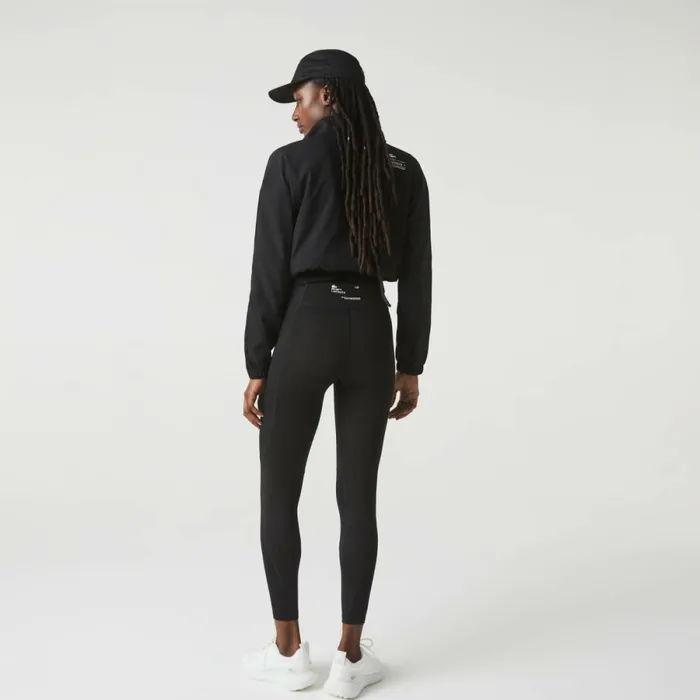 Pants and Leggings Women Lacoste Women039s SPORT Colorblock Knit Effect Leggings Black 8vm