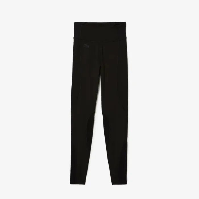 Pants and Leggings Women Lacoste Women039s SPORT Colorblock Knit Effect Leggings Black 8vm