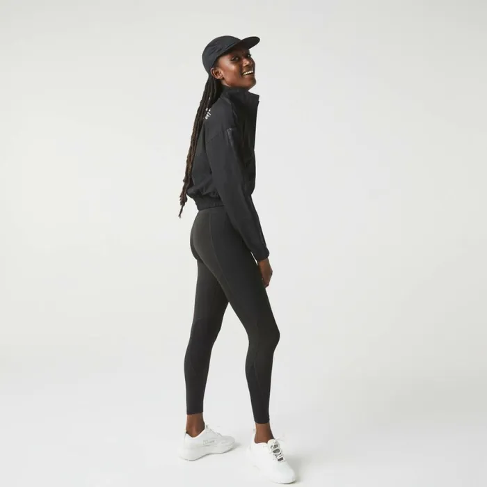 Pants and Leggings Women Lacoste Women039s SPORT Colorblock Knit Effect Leggings Black 8vm
