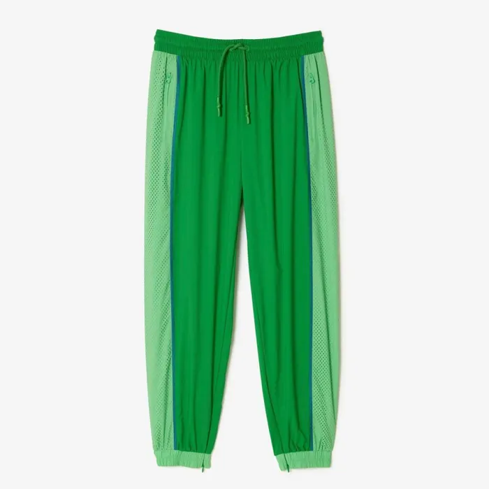 Pants and Leggings Women Lacoste Womens Perforated Effect Joggers Green Dbf