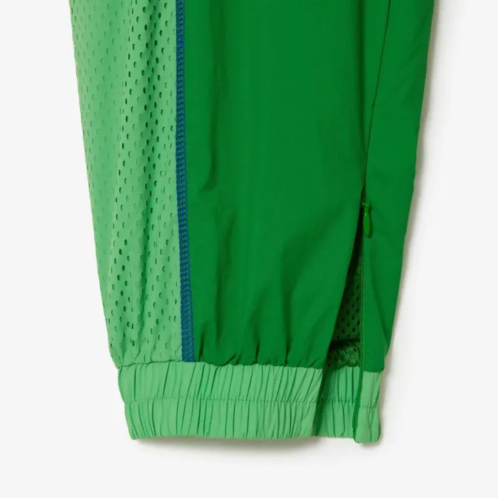 Pants and Leggings Women Lacoste Womens Perforated Effect Joggers Green Dbf