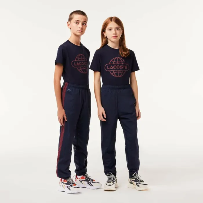 Pants and Shorts Kids Lacoste Kids039 Colorblock Sweatpants Navy Blue 166