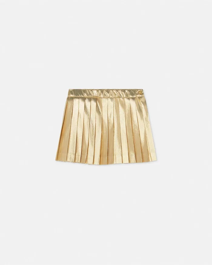 Pants and Skirts Kids Versace Medusa Pleated Baby Mini Skirt Gold