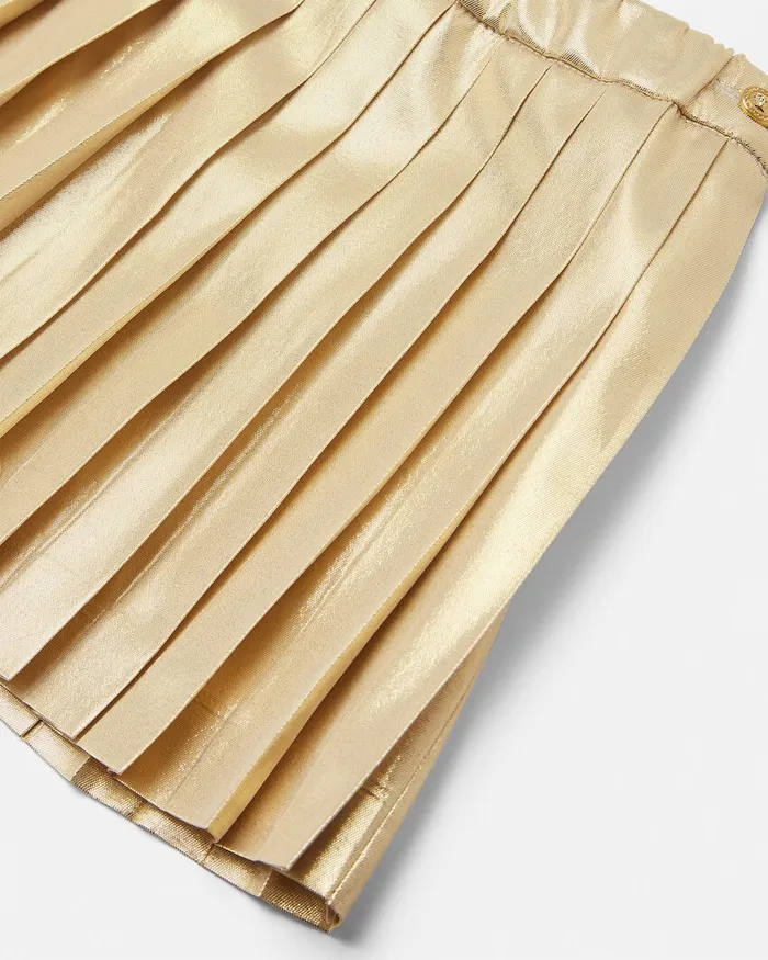 Pants and Skirts Kids Versace Medusa Pleated Baby Mini Skirt Gold