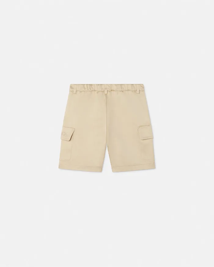 Pants Kids Versace Gabardine Logo Baby Shorts Beige